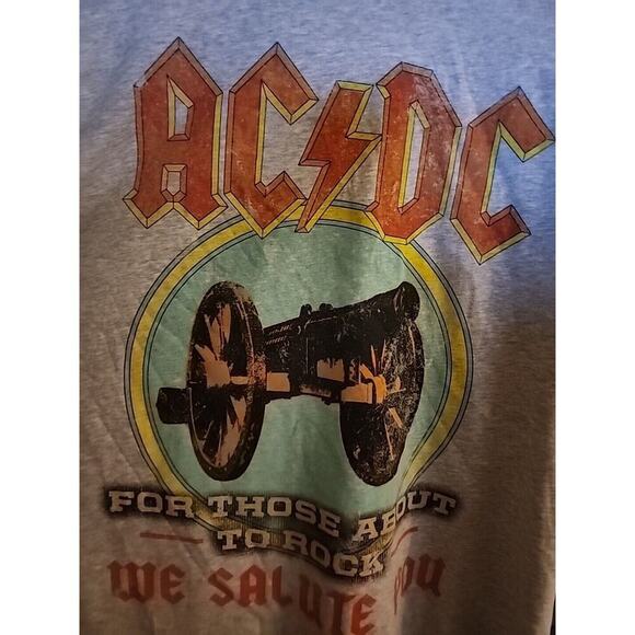 AC/DC for those about to rock Cannon Green Grey Yellow Rare Large NWT A113 Nice - Picture 1 of 4
